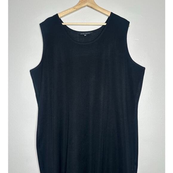 Ming Wang Plus Size Crew Neck Knit Tank Midi Dress Black Size 2X Best Seller - Picture 3 of 6